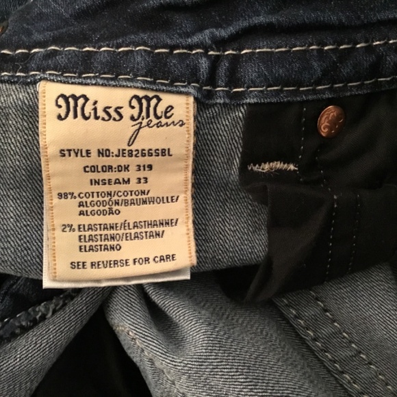 Miss Me Slim Boot Sz 31 Reg Dark Indigo - Picture 4 of 11